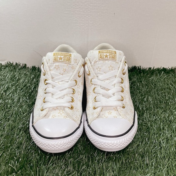 Converse Chuck Taylor AS, Street Slip, White Gold Kids Sneakers. - Picture 4 of 7